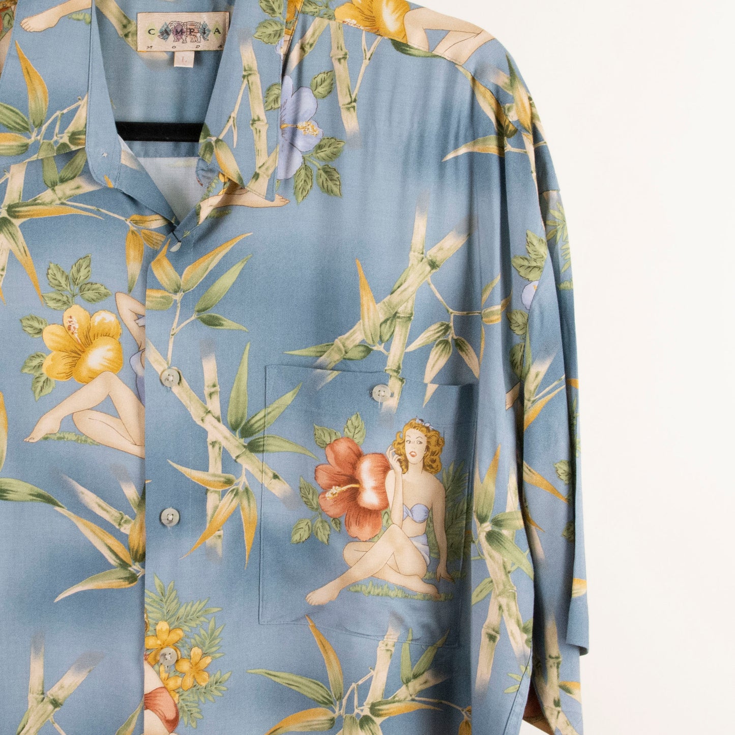 Camisa hawaiana azul (L) Campia