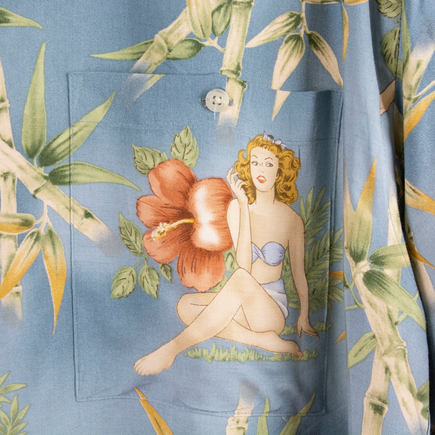 Camisa hawaiana azul (L) Campia