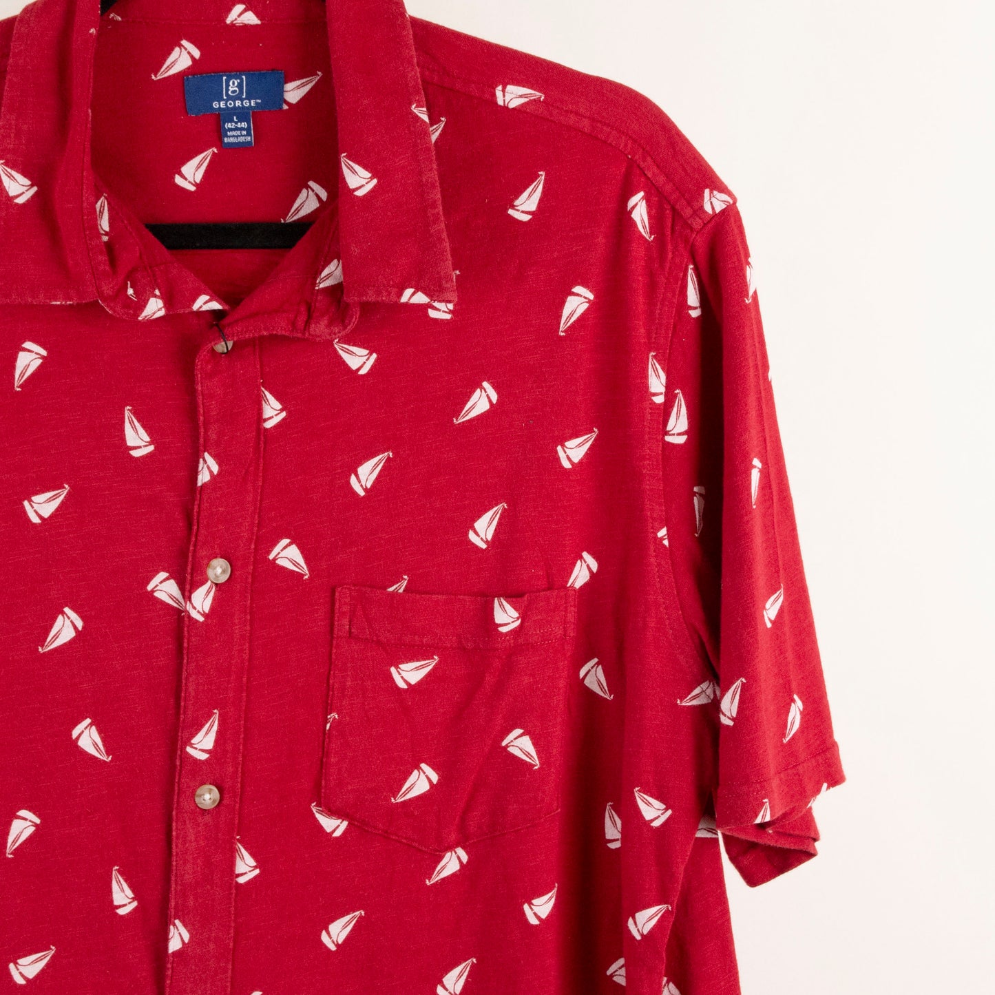 Camisa estampada rojo (L) George
