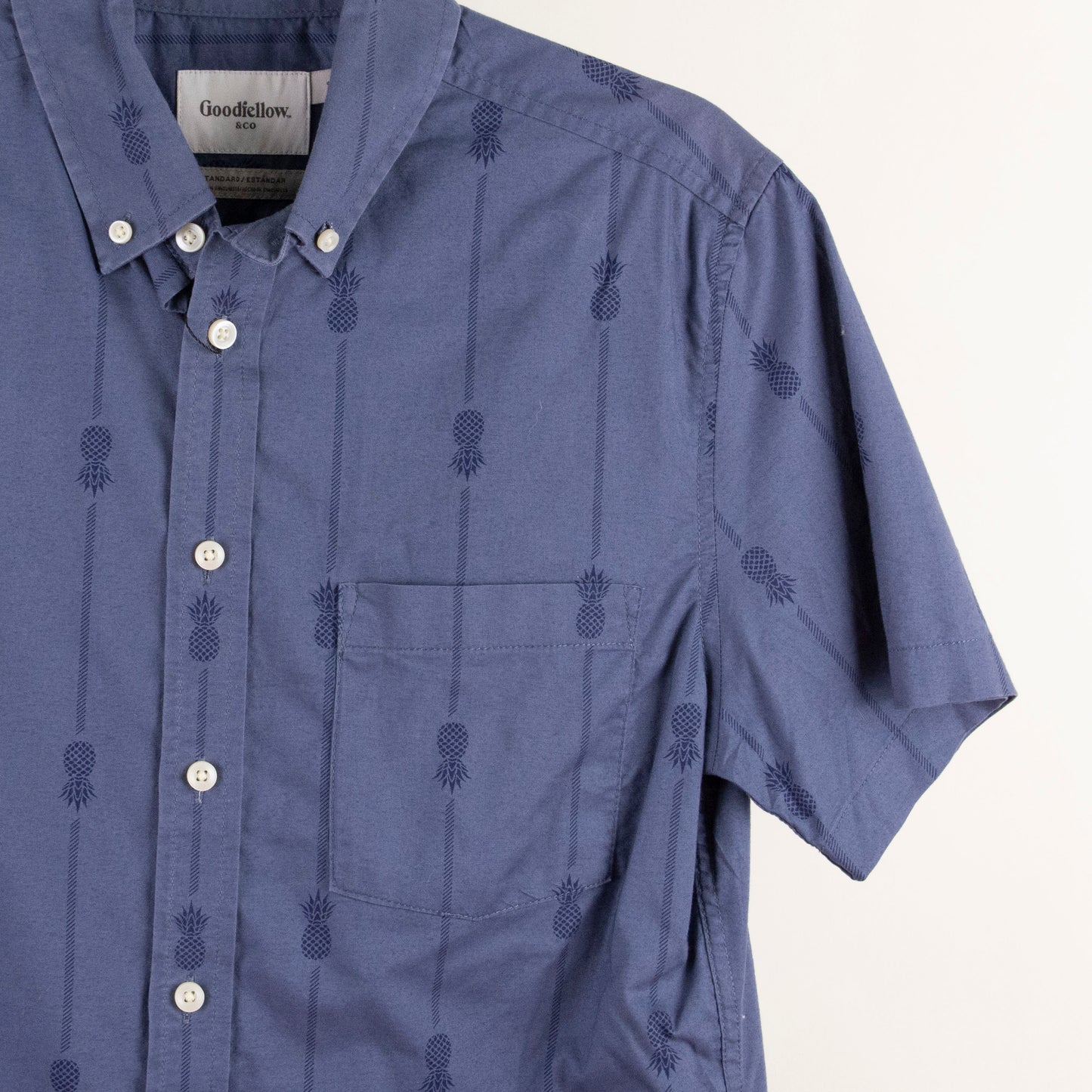 Camisa estampada azul (S) Goodfellow