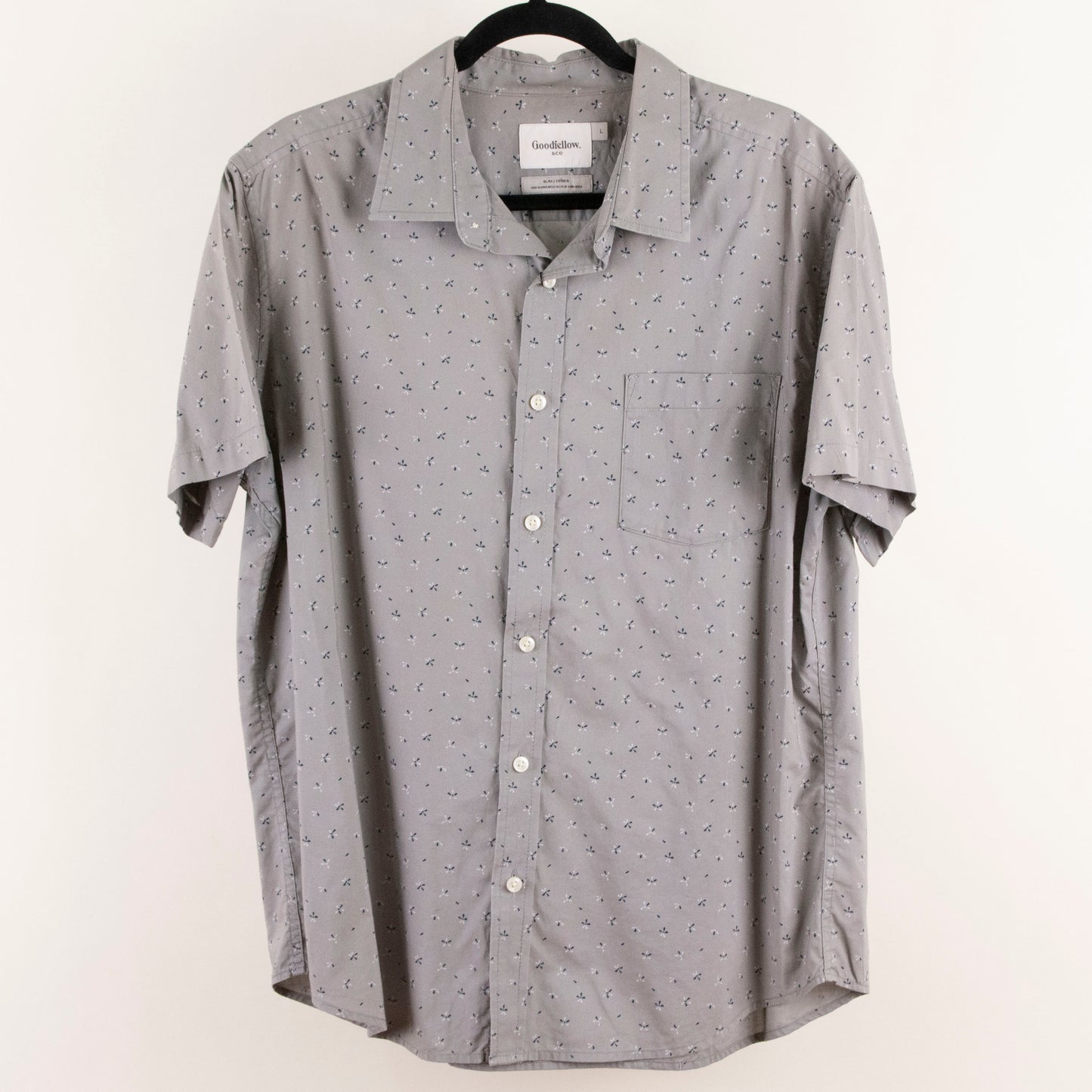 Camisa estampada gris (L) Goodfellow