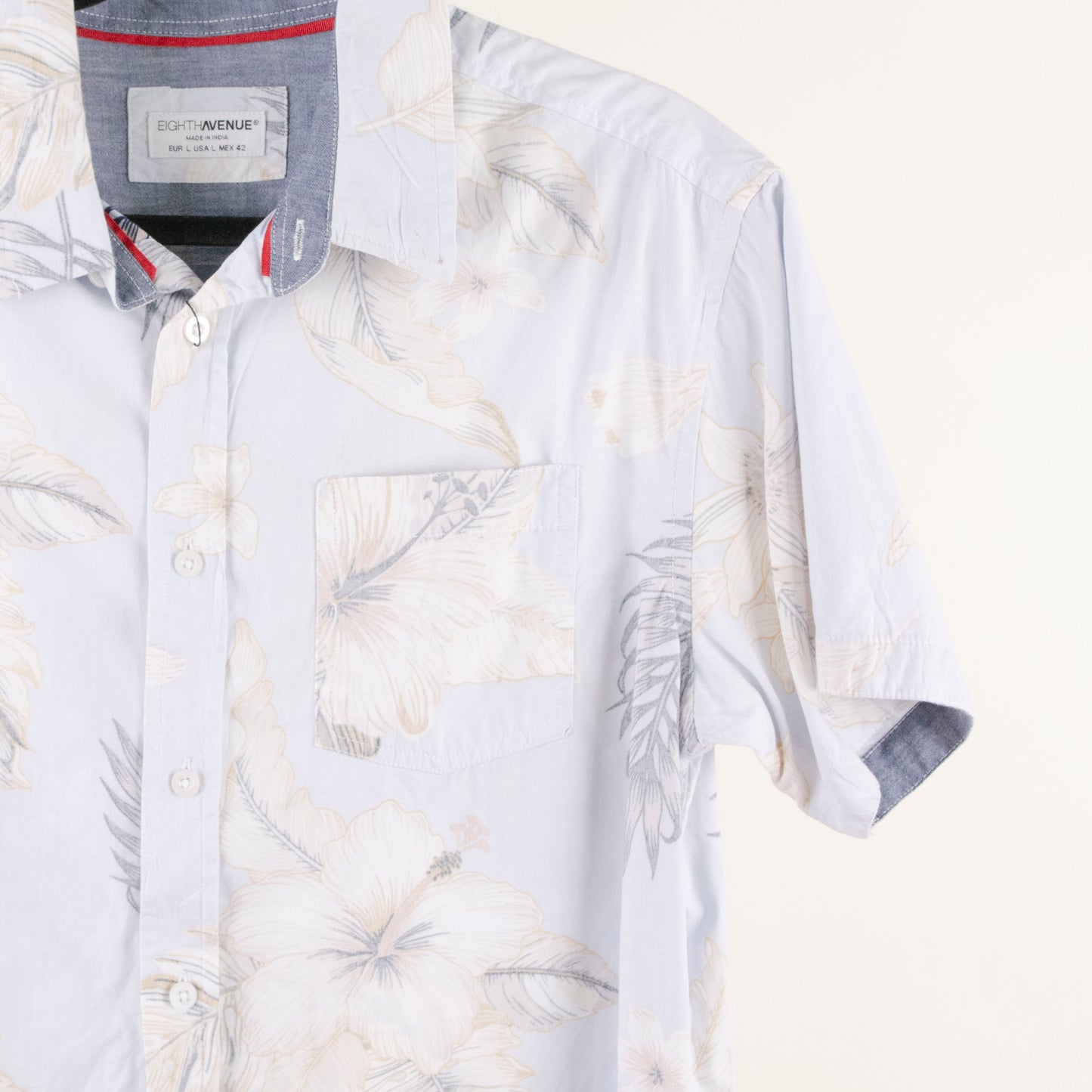 Camisa hawaiana azul (L) Eighth Avenue