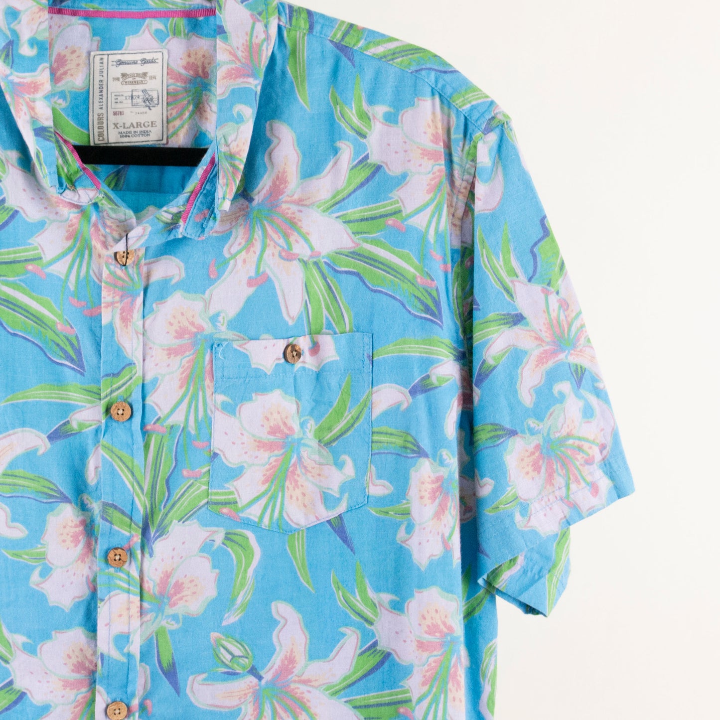 Camisa hawaiana azul (XL) Alexander Julian