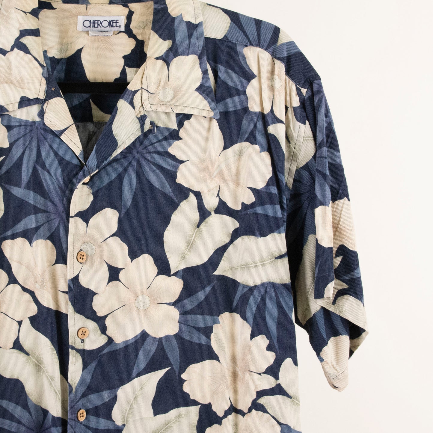 Camisa hawaiana azul marino (2XL) Cherokee