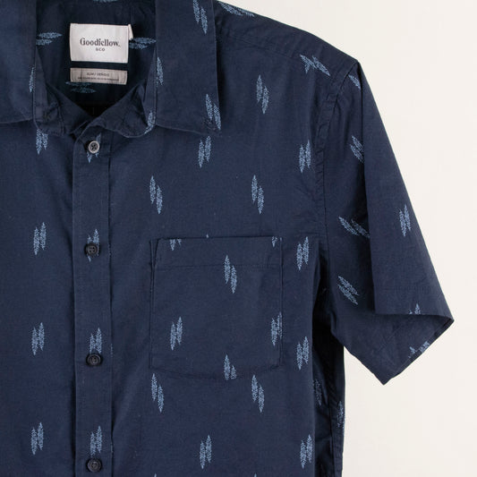 Camisa estampada azul marino (M) Goodfellow
