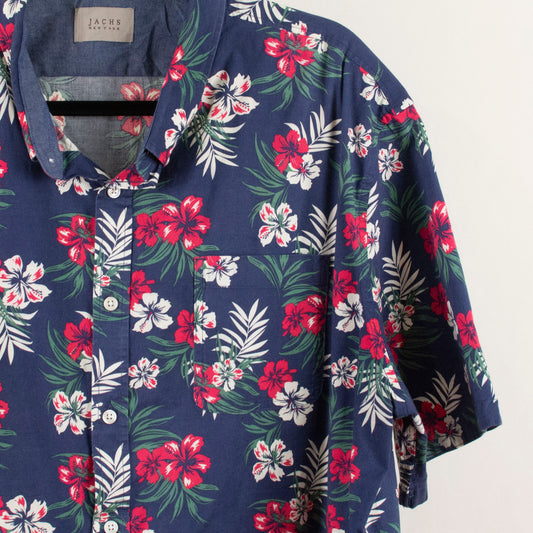Camisa hawaiana azul marino (XL) Jachs New York