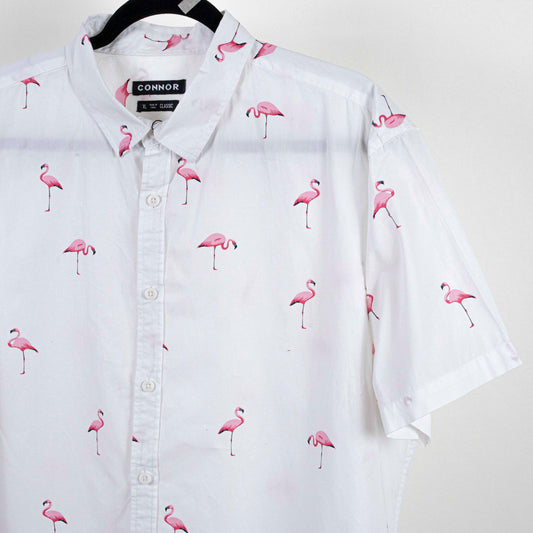 camisa hawaiana blanca (XL) Connor