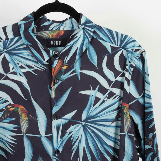 Camisa hawaiana azul (XL) Kenji