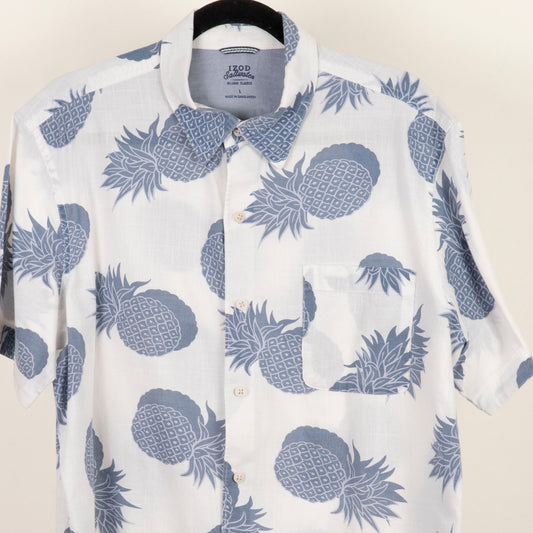 Camisa Hawaiana Blanco (L) IZOD