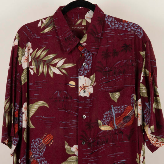 Camisa Hawaiana Rojo (L) Covington
