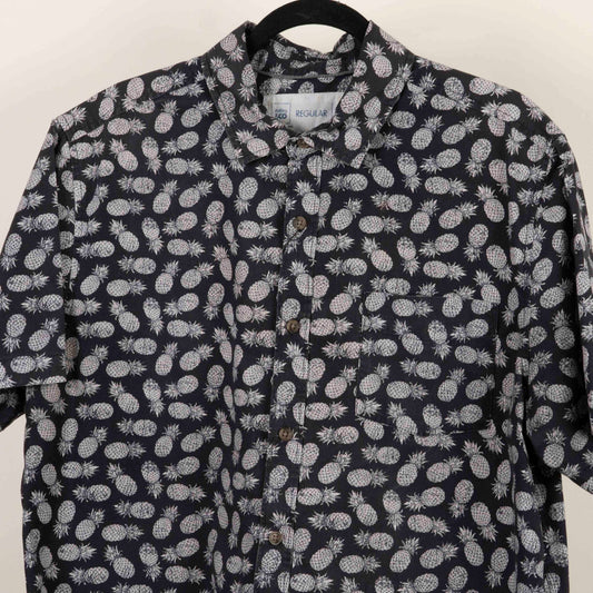 Camisa hawaiana negra (XL) Clothing & Co