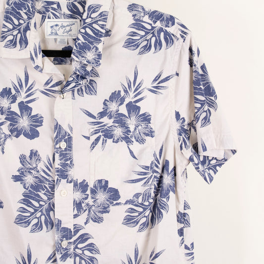 Camisa hawaiana blanco (S) American Eagle