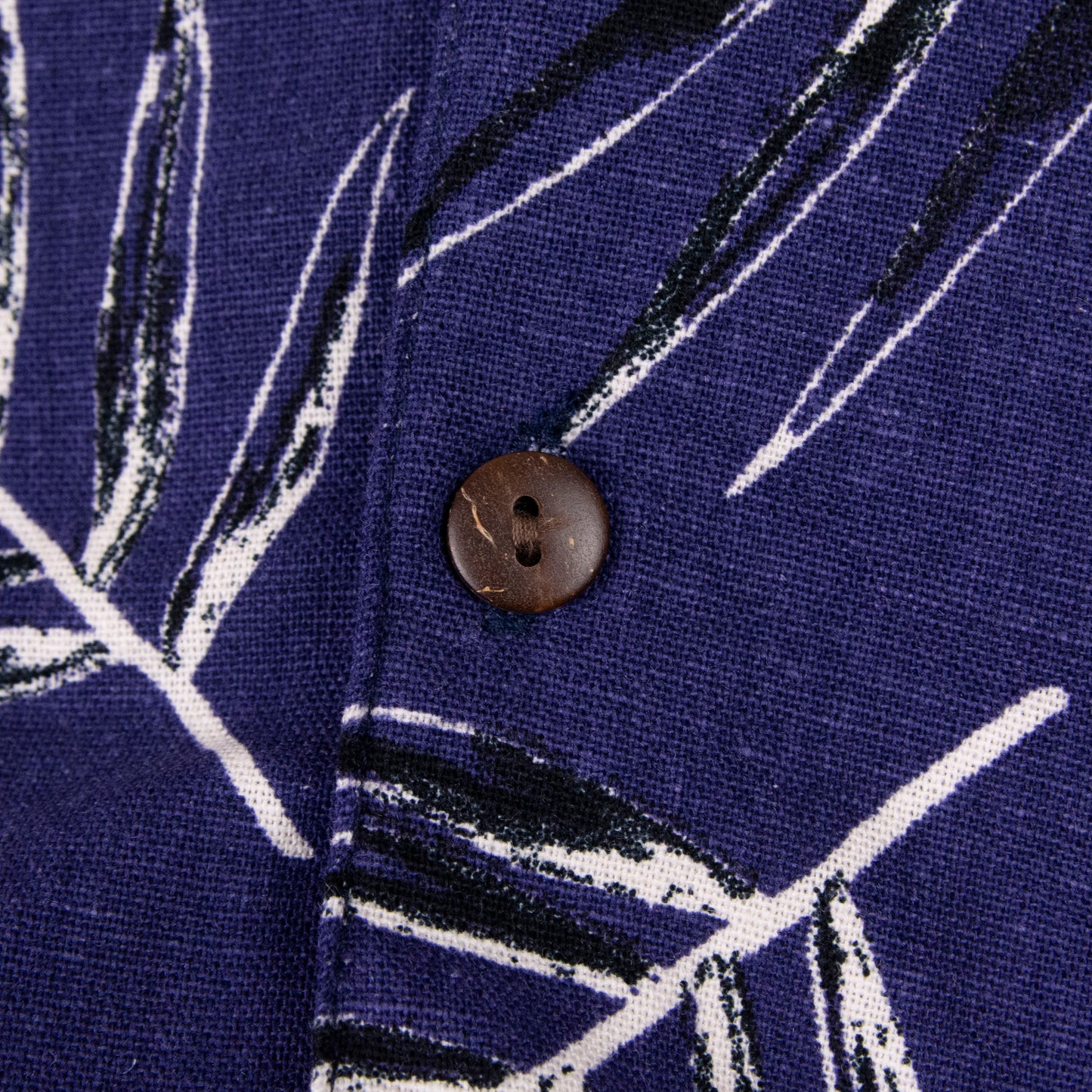 Camisa hawaiana manga corta palmera azul