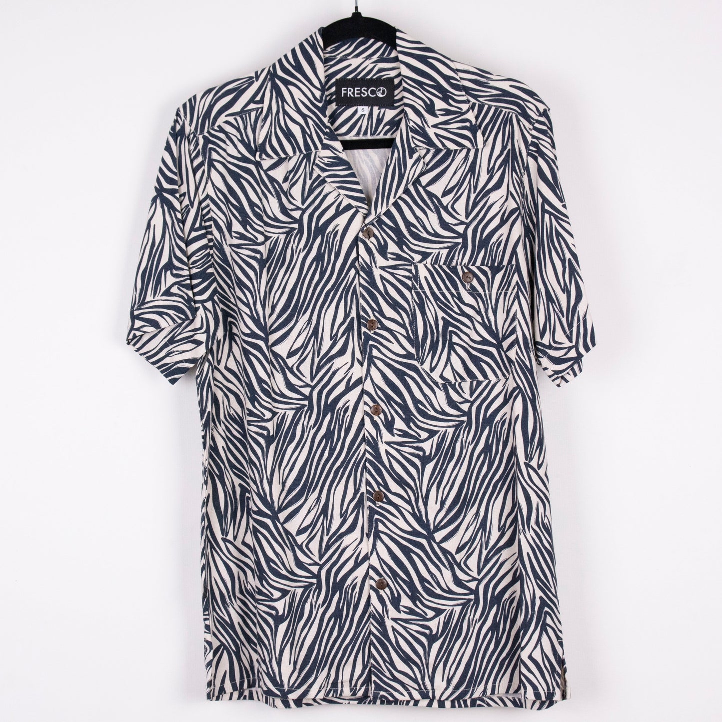 Camisa estampada manga corta zebra
