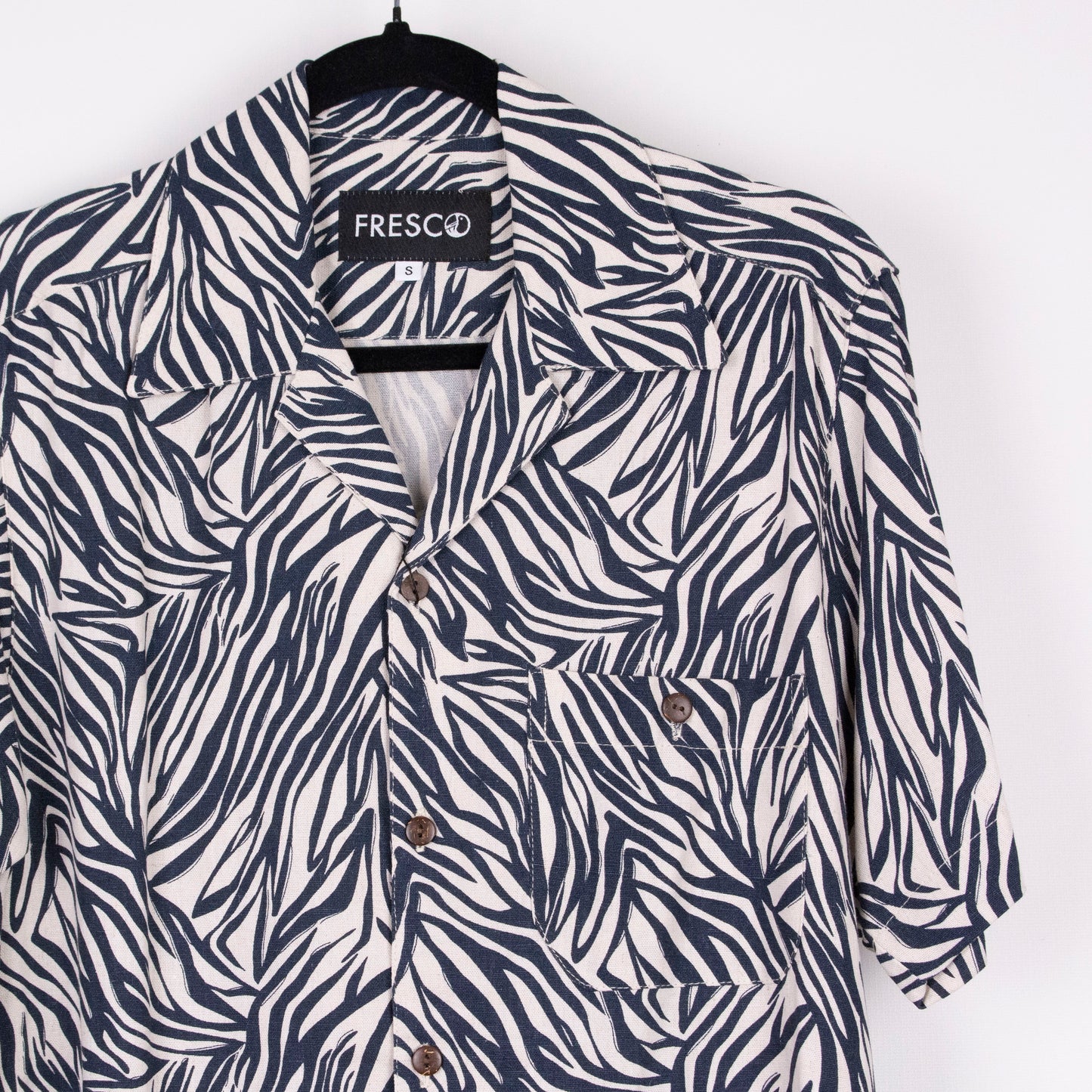 Camisa estampada manga corta zebra