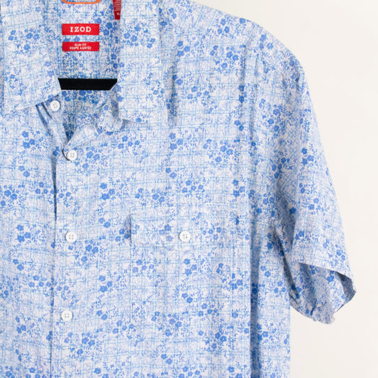 Camisa estampada azul (XL) IZOD