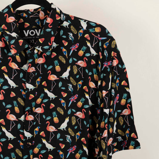 Camisa Estampada Negro (XL) VoV