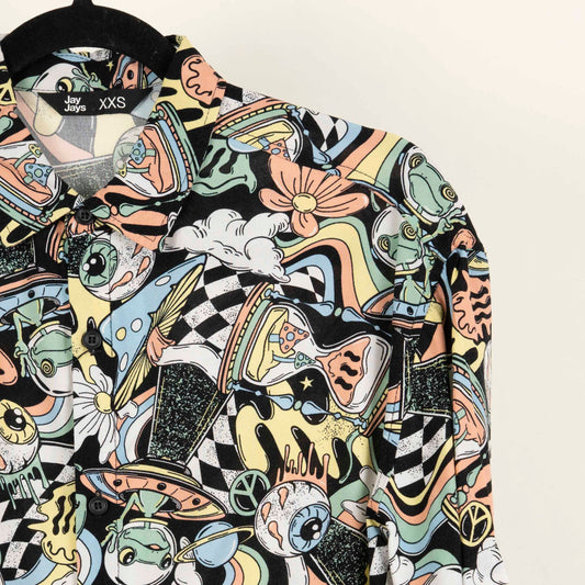 Camisa Estampada Negro (XS) JayJays