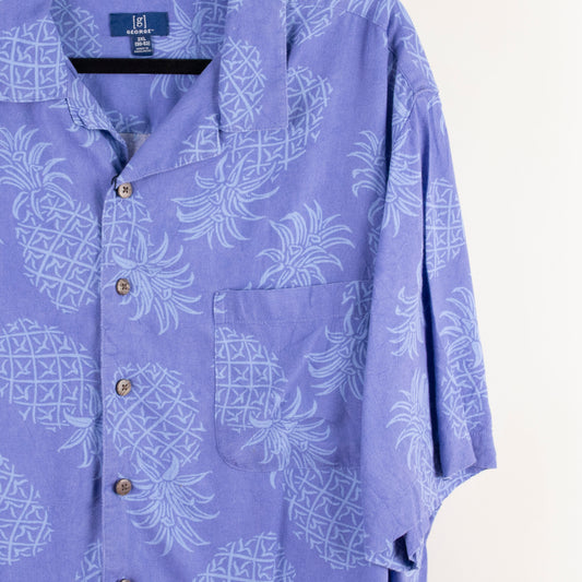 Camisa estampada azul (2XL) George