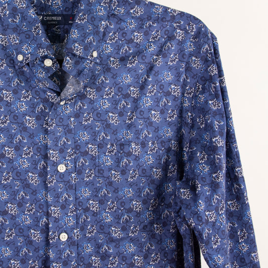 Camisa estampada azul (M) Cremieux