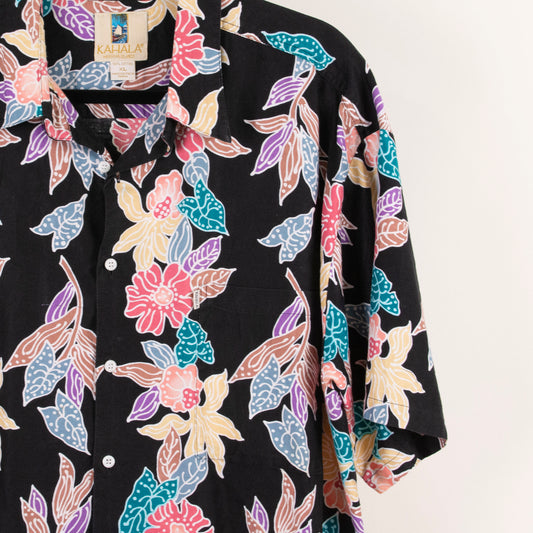 Camisa estampada negro (XL) Kahala