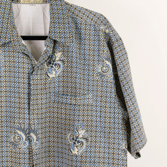 Camisa estampada azul (L) Damar Hade