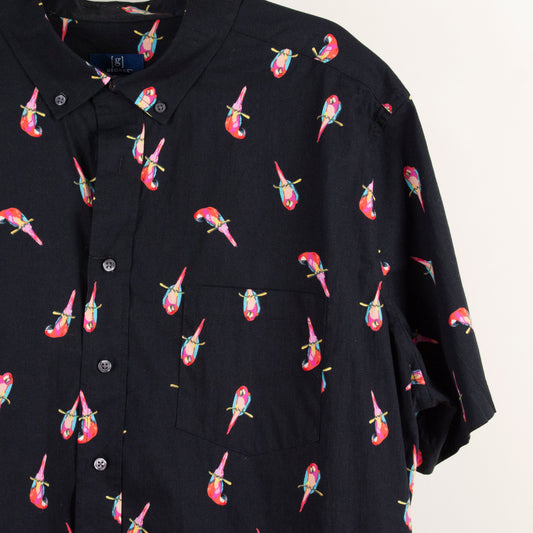 Camisa estampada negro (2XL) George