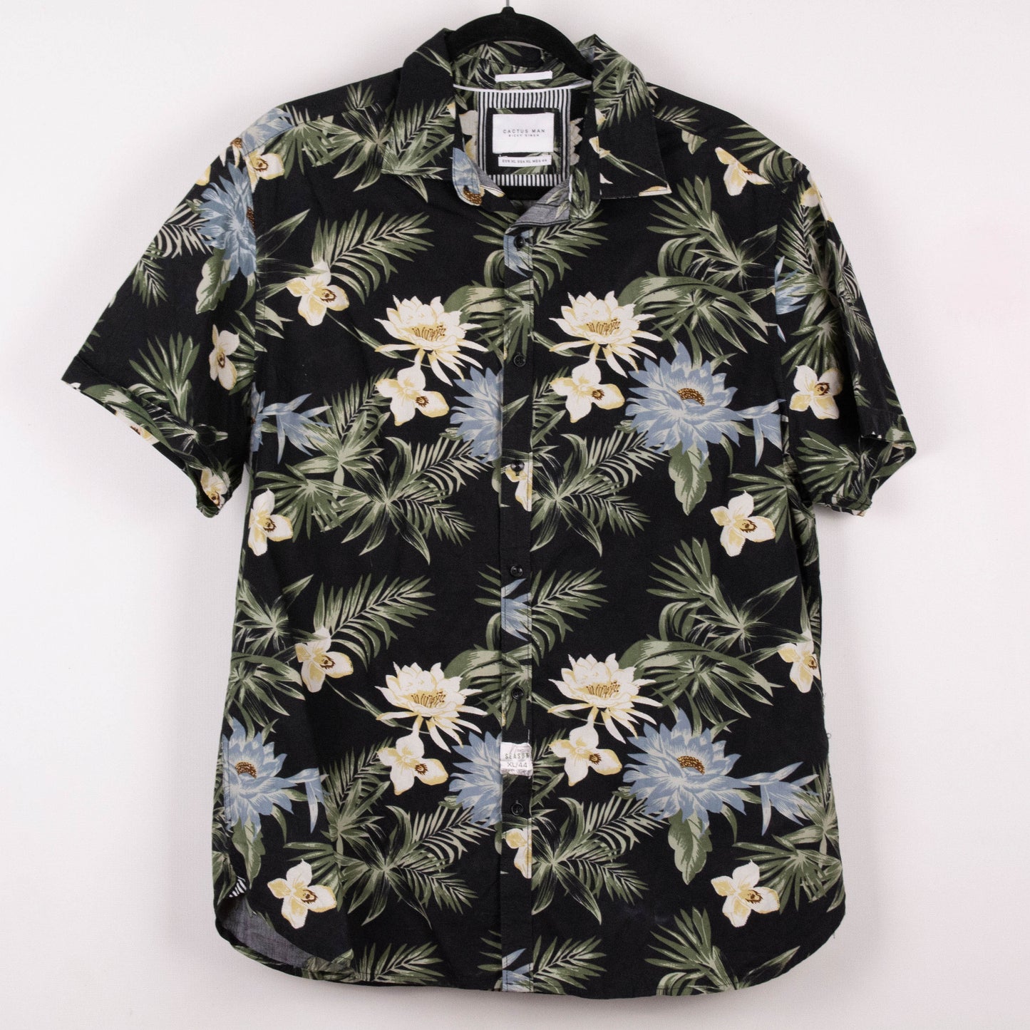 Camisa hawaiana negro (XL) Cactus man