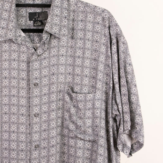 Camisa estampada gris (L) J. Ferrar