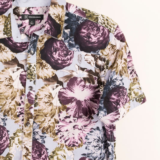 Camisa estampada purpura (S) International Concepts