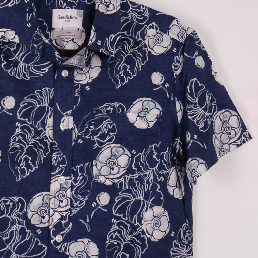 Camisa hawaiana azul (S) Goodfellow