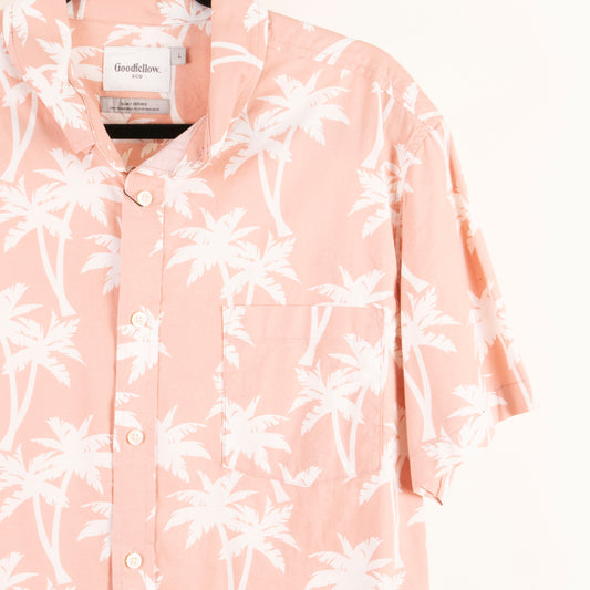 Camisa hawaiana rosa (L) Goodfellow
