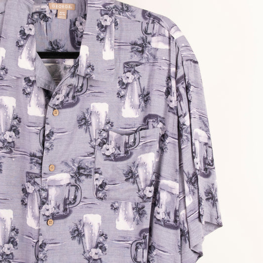 Camisa hawaiana gris (XL) George