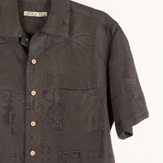 Camisa hawaiana verde (M) Batik Bay