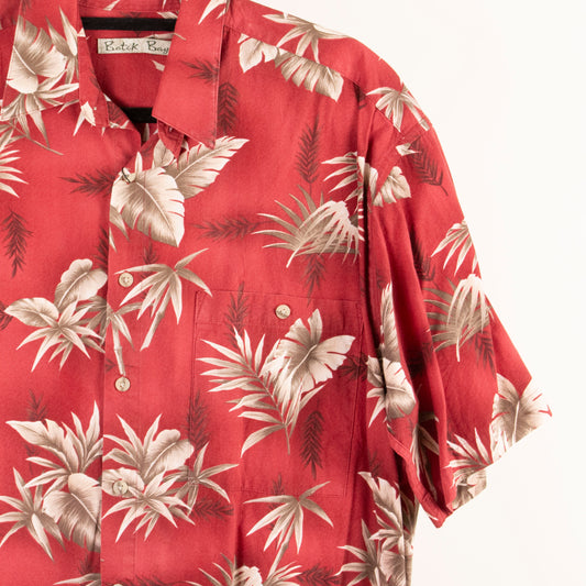 Camisa hawaiana rojo (M) Batik Bay