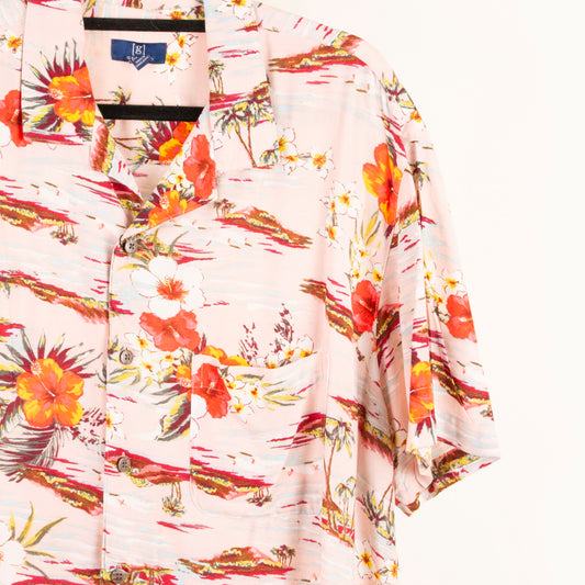 Camisa hawaiana rosa (L) George