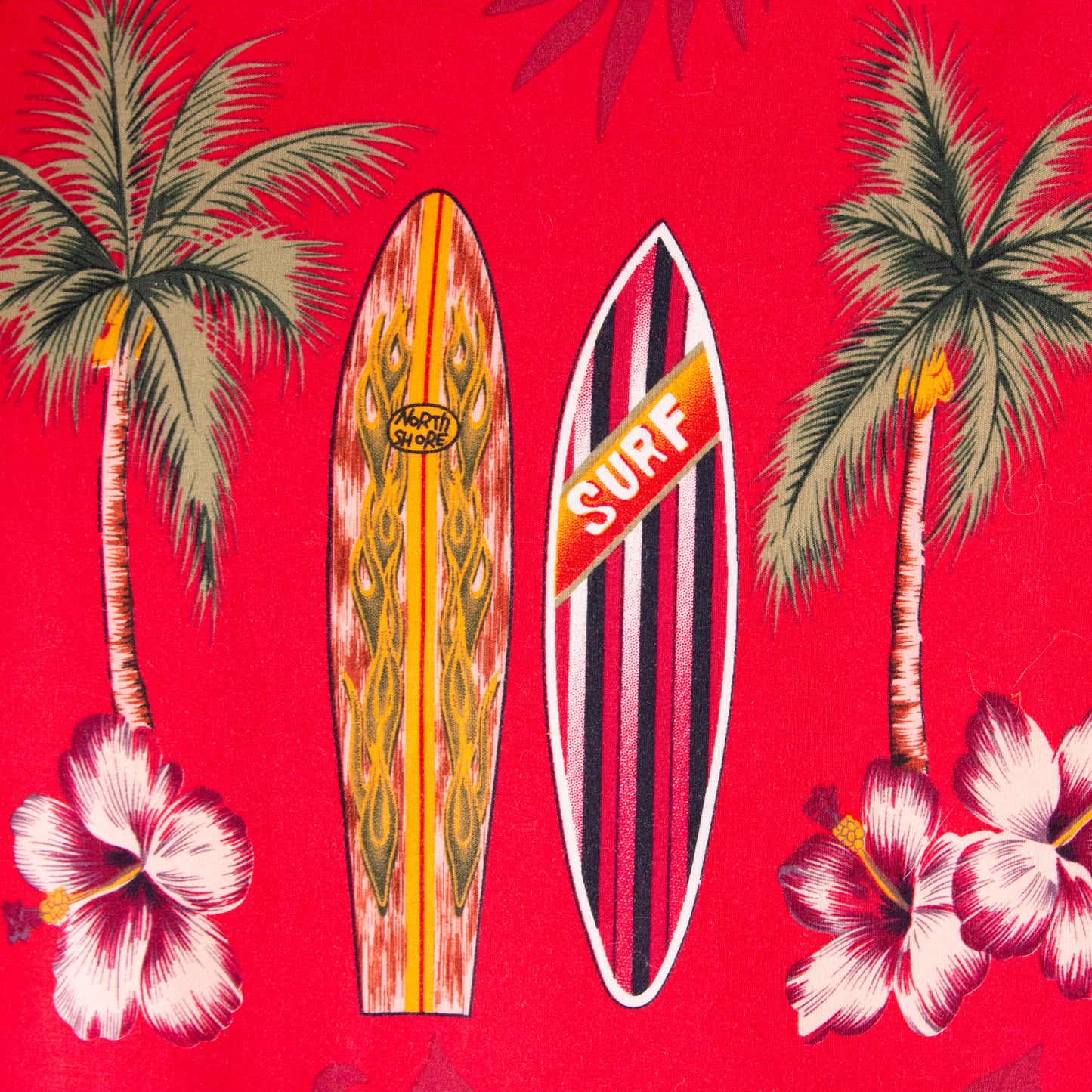 Camisa hawaiana rojo (2XL) Palmwave