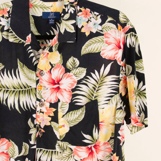 Camisa hawaiana negro (S) George