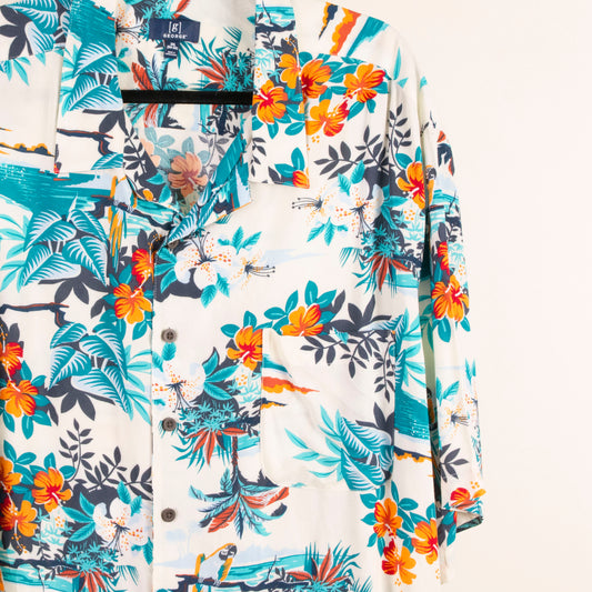 Camisa hawaiana blanco (3XL) George