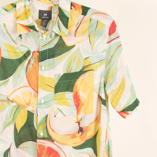 Camisa estampada blanco (XS) H&M