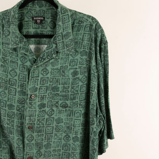 Camisa estampada verde (2XL) George