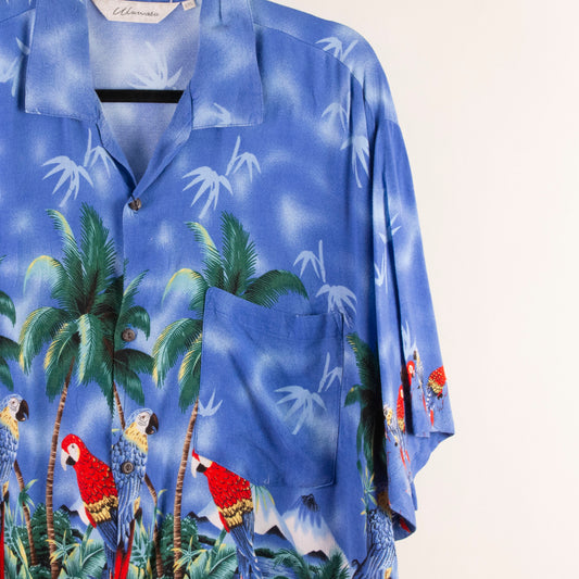 Camisa hawaiana azul (2XL) Uluwatu