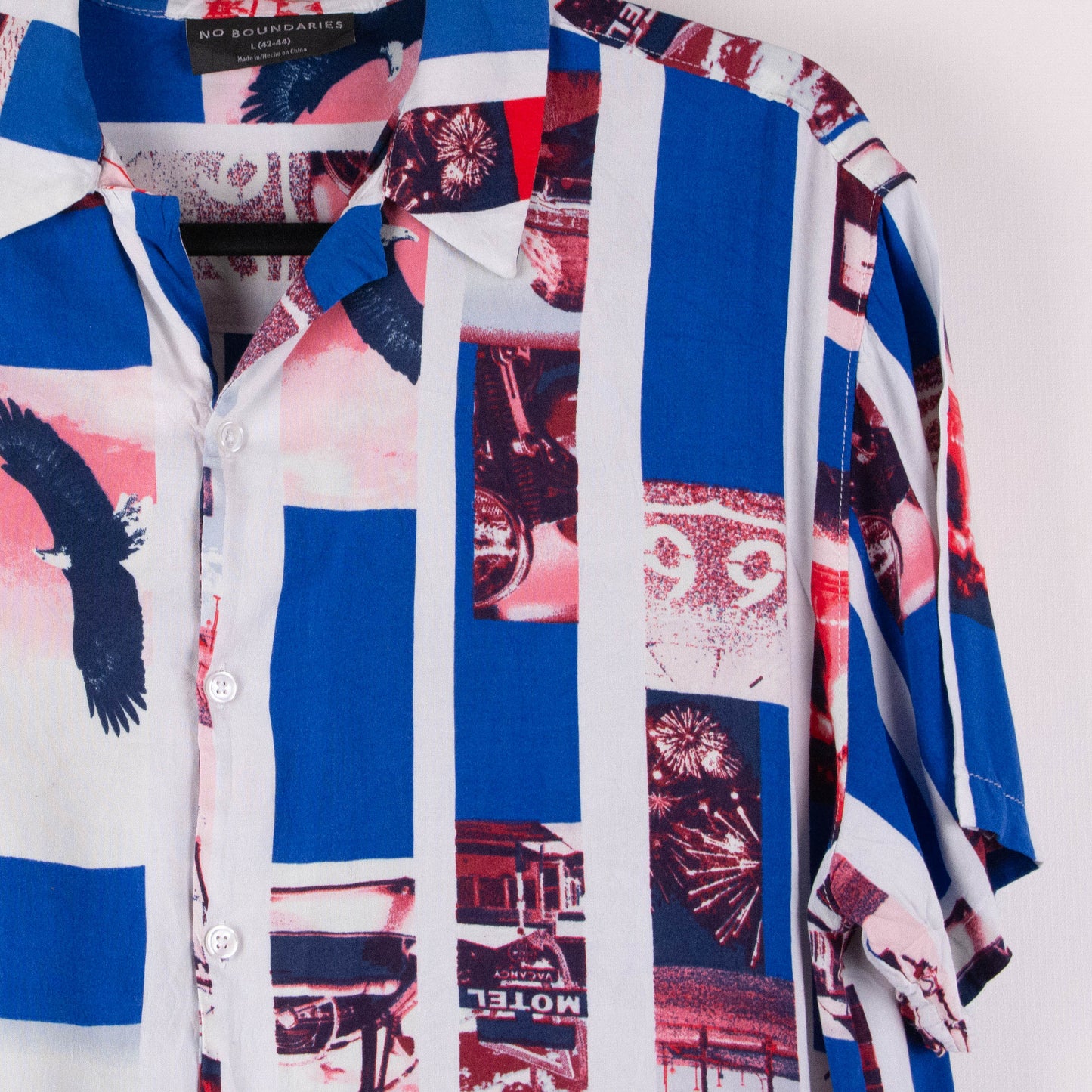 Camisa hawaiana blanca (L) No boundaries