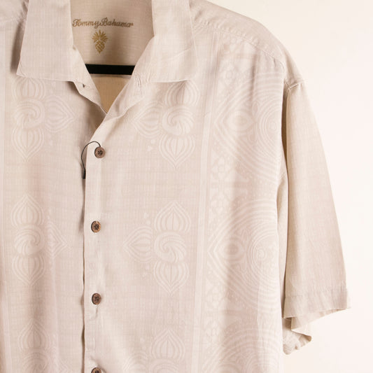 Camisa hawaiana beige (L) Tommy Bahama