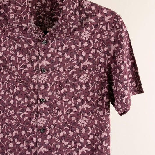 Camisa estampada purpura (XS) Asos