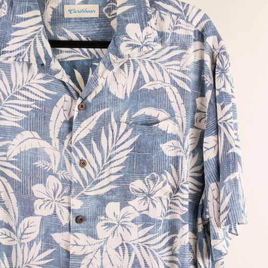 Camisa hawaiana azul (XL) Caribbean