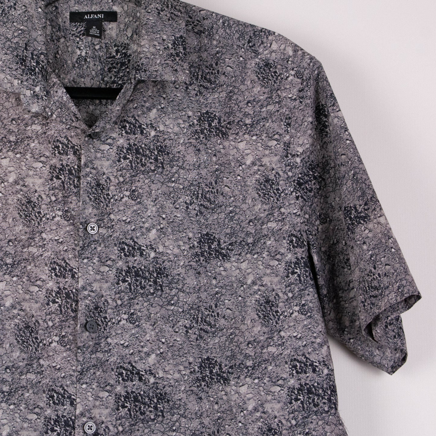 Camisa estampada gris (M) Alfani