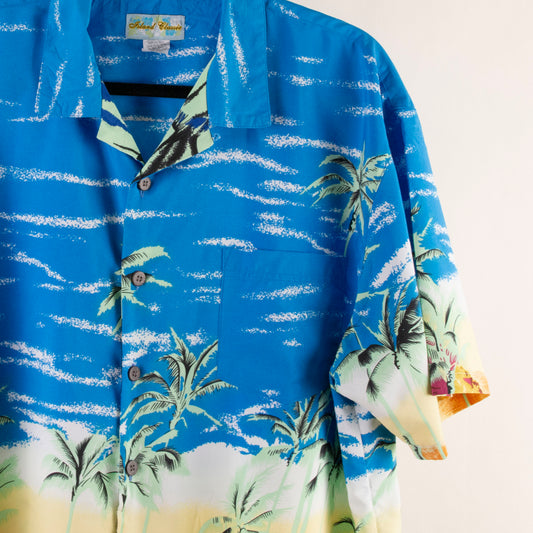 Camisa hawaiana azul (XL) Island Classic