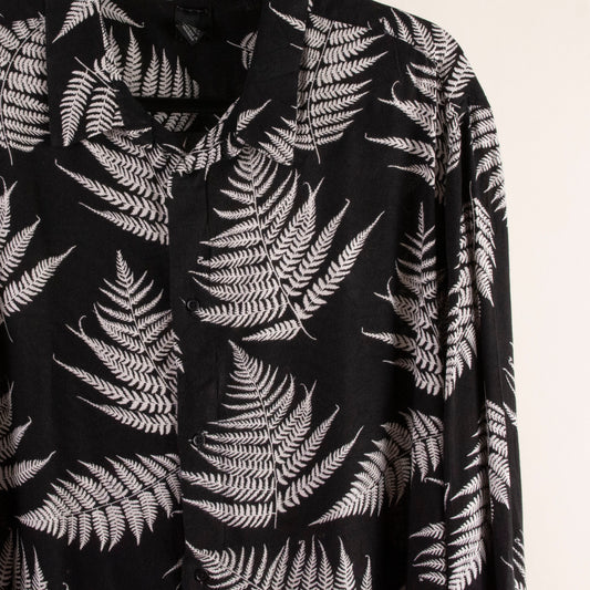 Camisa estampada negro (2XL) H&M