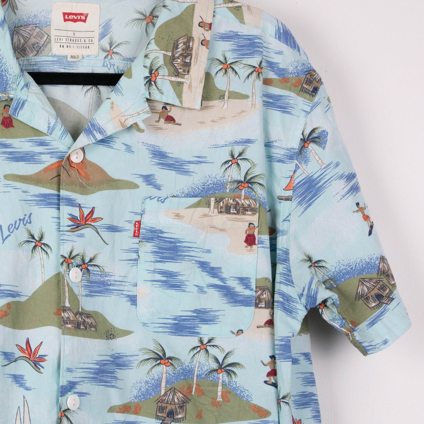 Camisa hawaiana azul (L) Levi's